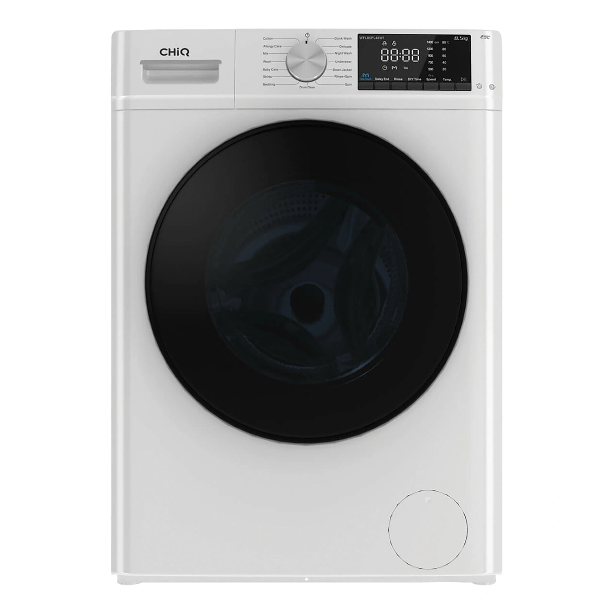 CHiQ 8.5kg Front Load Washer - White WFL85PL48W1, Front View