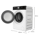 CHiQ 8.5Kg White Front Load Washer WFL85SW1, Dimensions View
