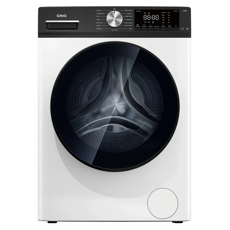 CHiQ 8.5Kg White Front Load Washer WFL85SW1, Front View