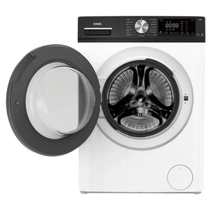 CHiQ 8.5Kg White Front Load Washer WFL85SW1, Front View with Door Open