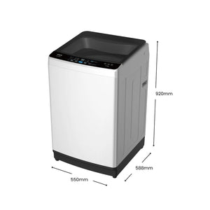 CHiQ 6.5kg Top Load Washer White WTL65FDW, Dimensions View