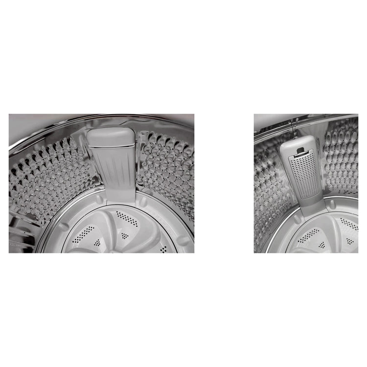 CHiQ 6.5kg Top Load Washer – White WTL65FDW, Drums View