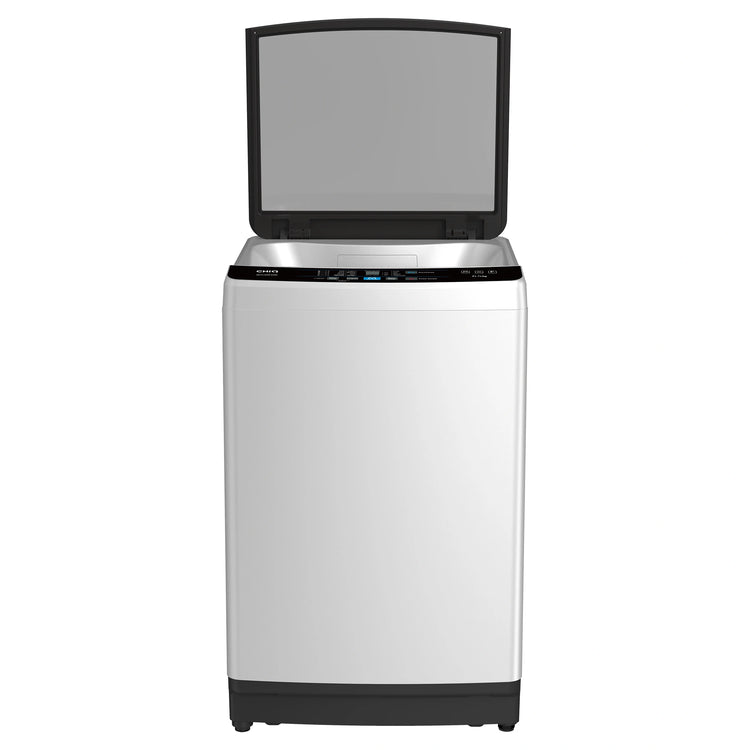 CHiQ 6.5kg Top Load Washer – White WTL65FDW, Front Door Open View