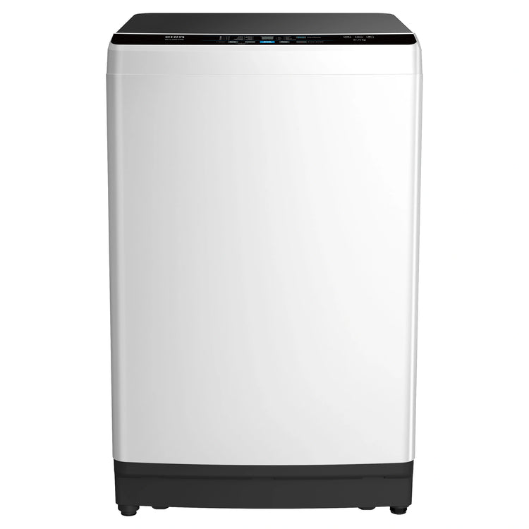 CHiQ 6.5kg Top Load Washer – White WTL65FDW, Front View