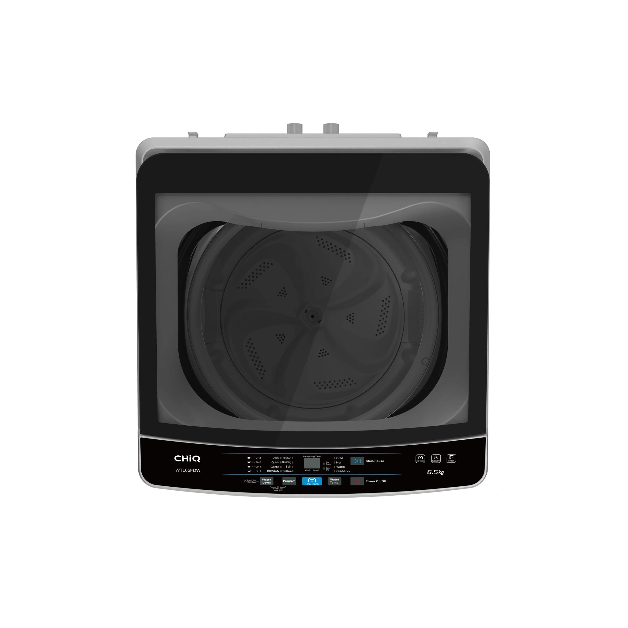 CHiQ 6.5kg Top Load Washer White WTL65FDW, Top View