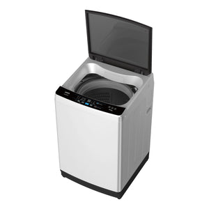 CHiQ 8kg Top Load Washer – White WTL80FDW, Top Right Side View With Door Open