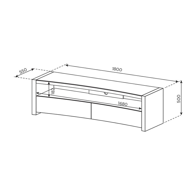 RVM COVE1800WAL Walnut Shade TV Cabinet Furniture