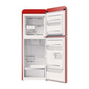 CHiQ 202L Top Mount Fridge Red CRTM197NR, Front view with doors open