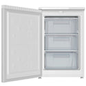 CHIQ CSF085DW 85L Upright Freezer White, Front view with door open