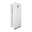 CHiQ 311L Hybrid Fridge Freezer White CSH311NWR, Front view with half door open