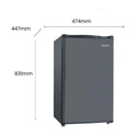 CHiQ CSR124DBS 125L Bar Fridge Black Steel