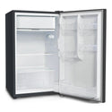 CHiQ 126L Bar Fridge Black Steel CSR127B, Front right view with door open