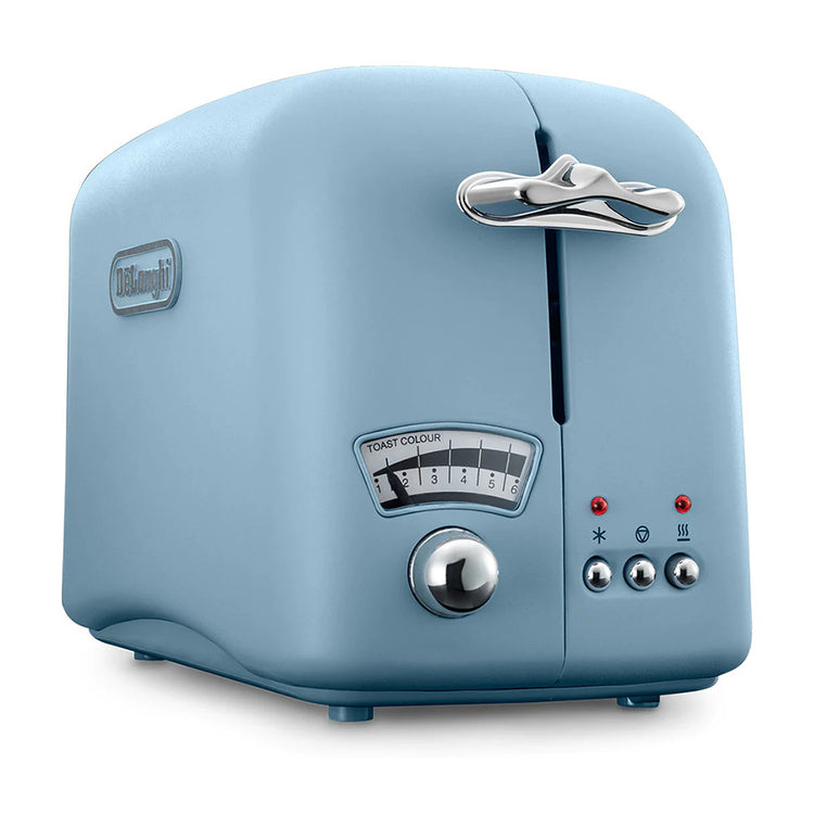 DeLonghi CT02AZ Argento Flora Blue 2-Slice Toaster