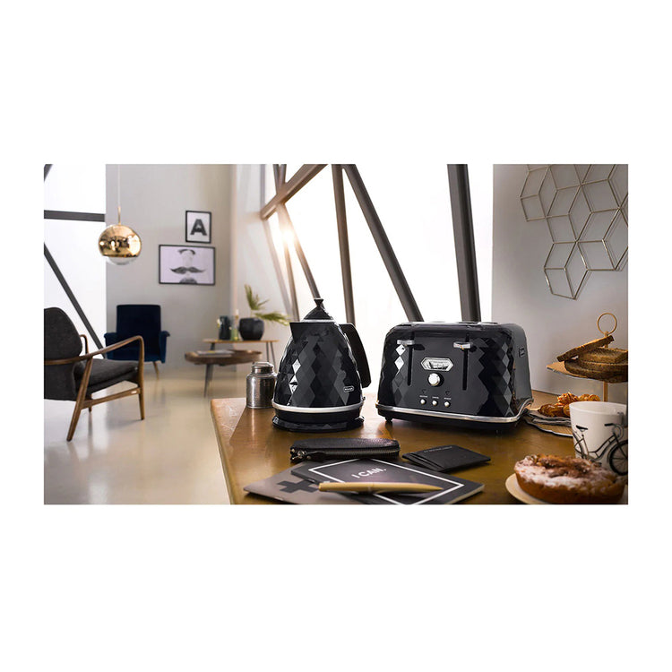 DeLonghi CTJX4003BK Brillante Exclusive 4 Slice Black Toaster