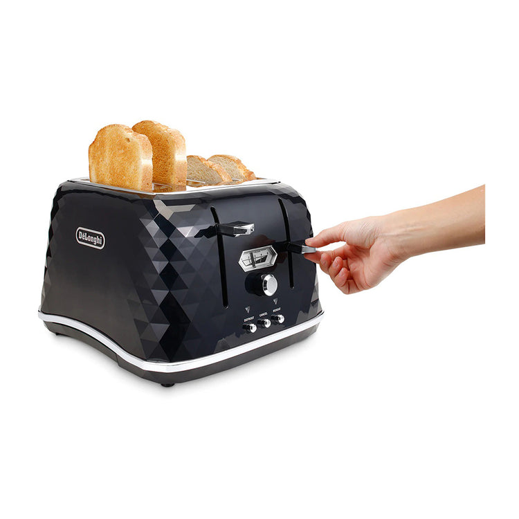 DeLonghi CTJX4003BK Brillante Exclusive 4 Slice Black Toaster