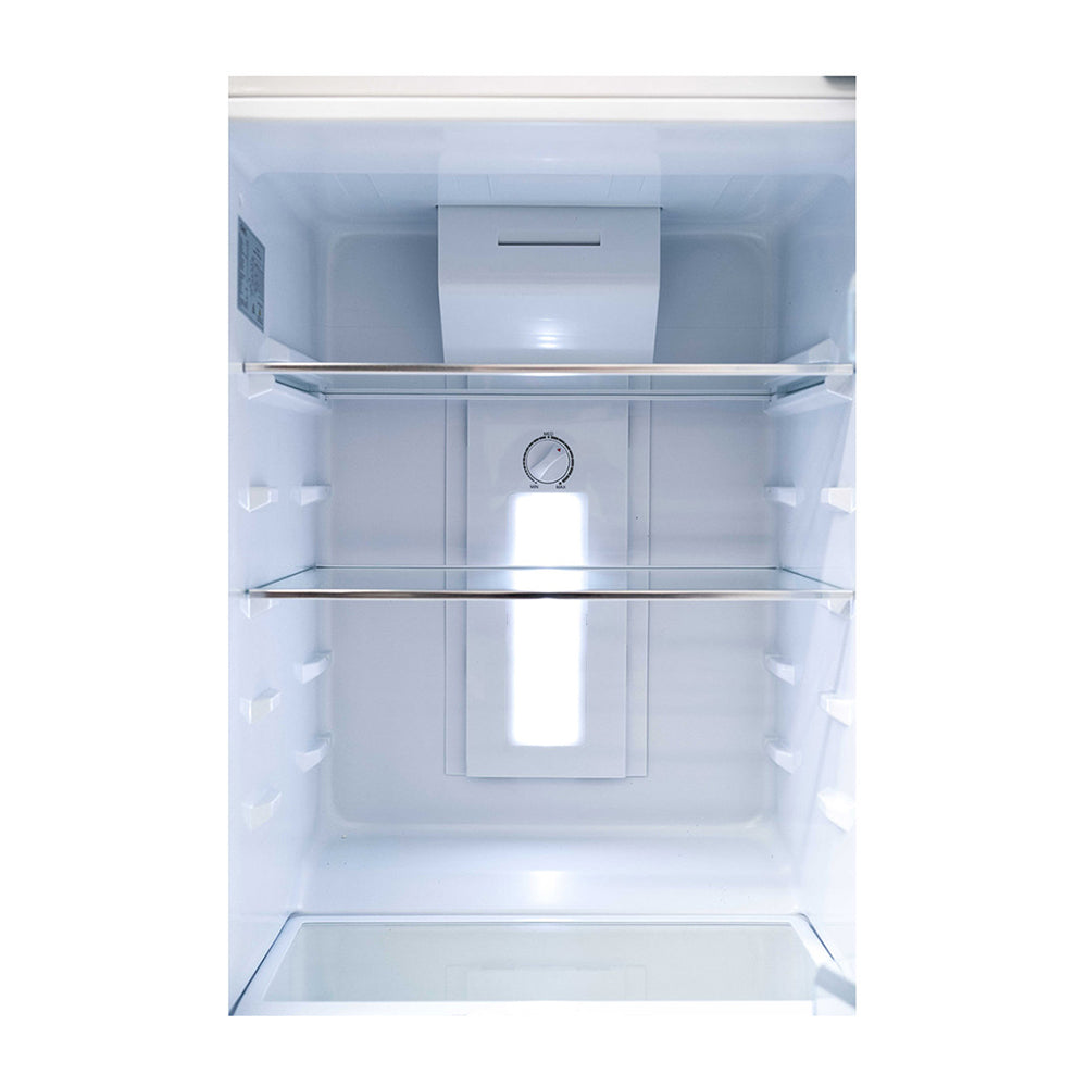 CHiQ CTM216W Top Mount Fridge, Glass shelf view 