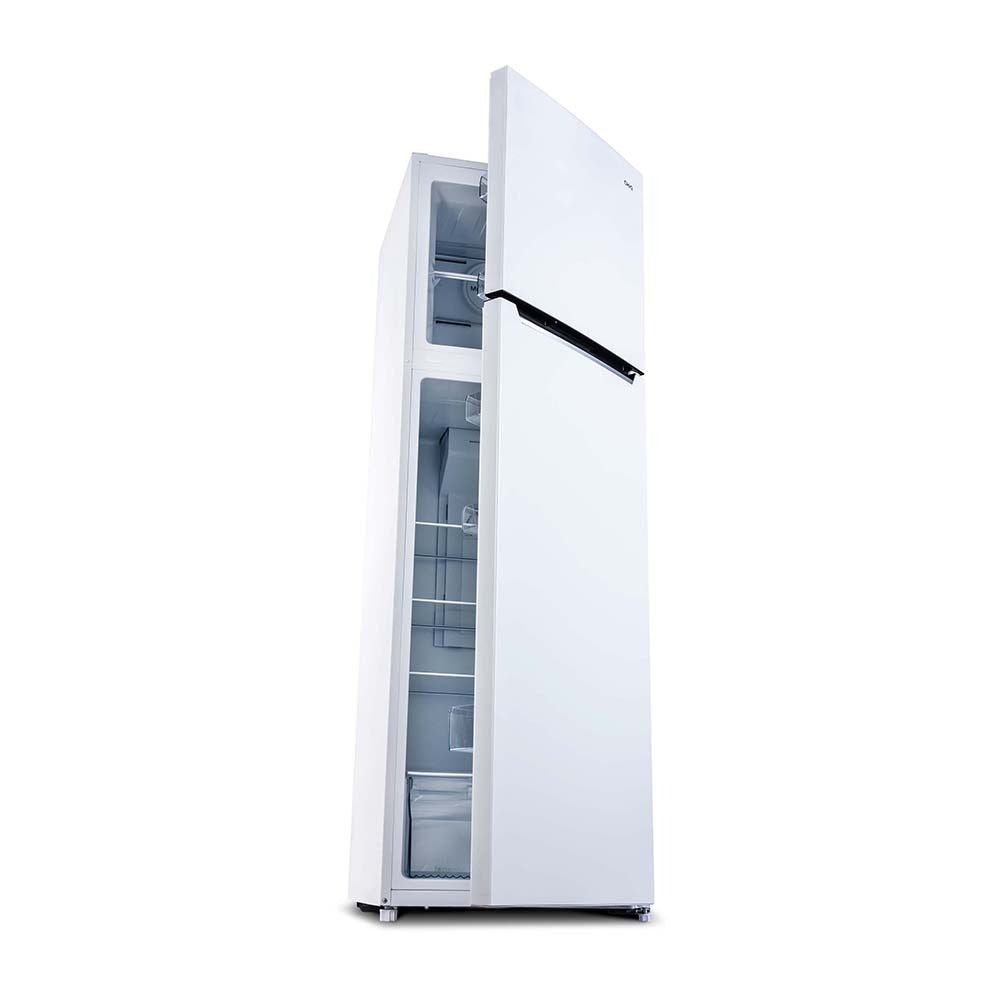 CHiQ 255L Top Mount Fridge CTM255NW, Front right view with half door open