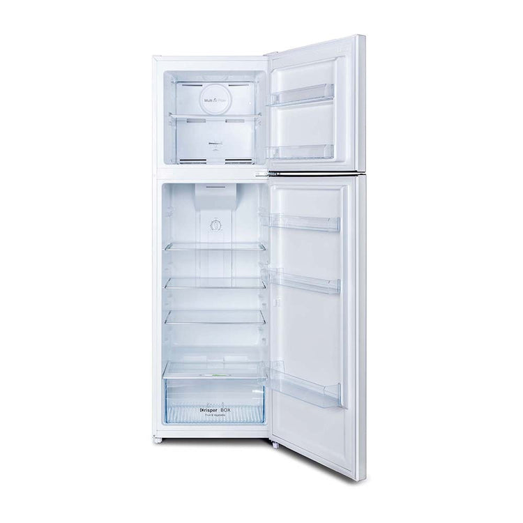 CHiQ 255L Top Mount Fridge CTM255NW, Front view with doors open