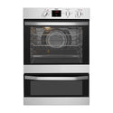 Chef CVE624SA 60cm Electric Built-In Double Oven, Front view