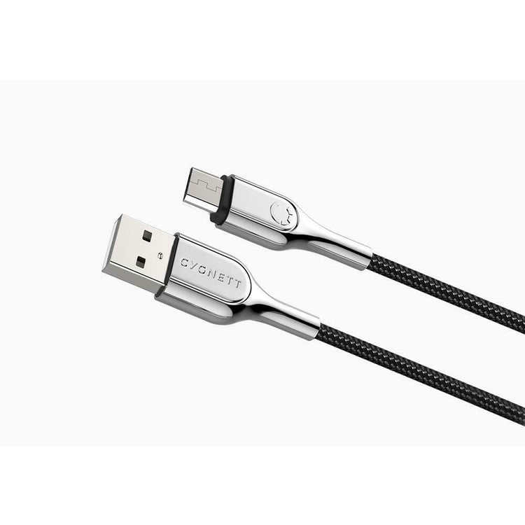 Cygnett CY2673PCCAM Micro USB to USB-A Braided Black 2m