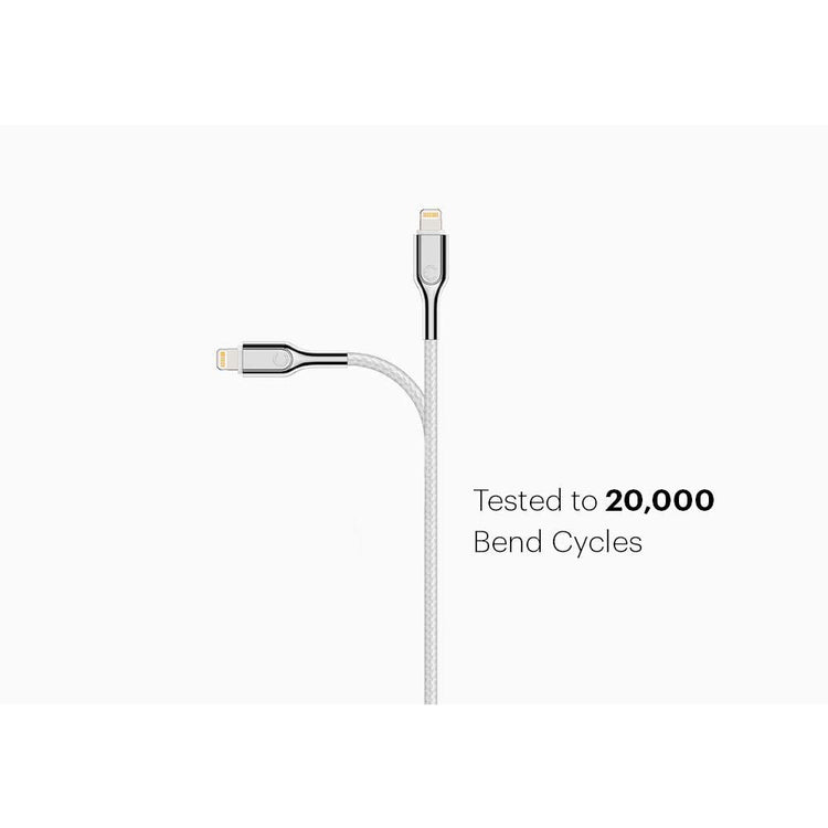Cygnett CY2685PCCAL Lightning to USB-A Cable Braided White 1m