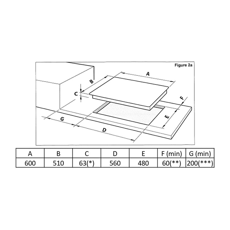 DeLonghi DEGHBG60 Burner Black Glass Gas Cooktop
