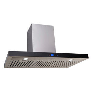 Euro Appliances EA90STRS 90cm Straight Touch Control Canopy Rangehood, Front right view
