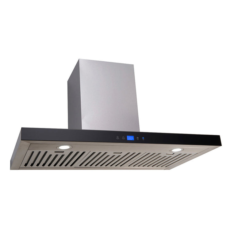 Euro Appliances EA90STRS 90cm Straight Touch Control Canopy Rangehood, Front right view