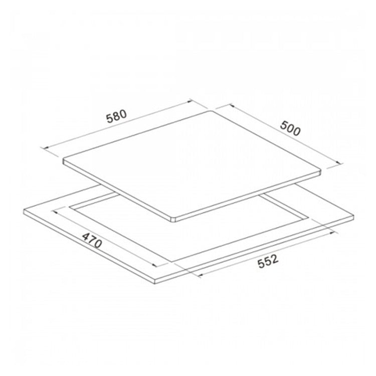 Euro Appliances ECT60GX Stainless Steel 60cm Gas Cooktop