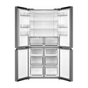 Euromaid EFD474S 474L French Door Fridge Steel, Front view with doors open