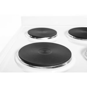 Euromaid EFF54W Electric Single Cavity Oven + Solid Cooktop, Cooktop view