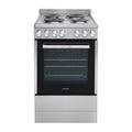 Euromaid EFS54FCSES 54cm Freestanding Electric Oven with Solid Cooktop