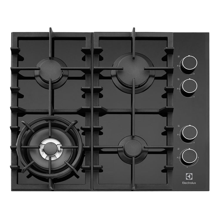Electrolux EHG643BA 60cm 4 Burner Glass gas Cooktop, Top view