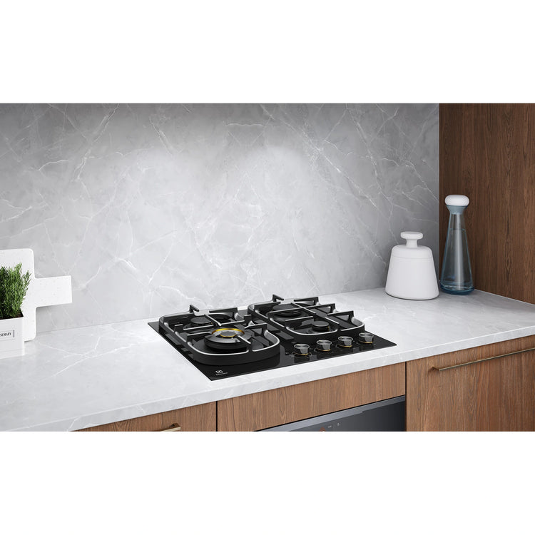 Electrolux 60cm Ultimate Taste 500 4-Burner Gas Cooktop EHG645BE, Lifestyle View