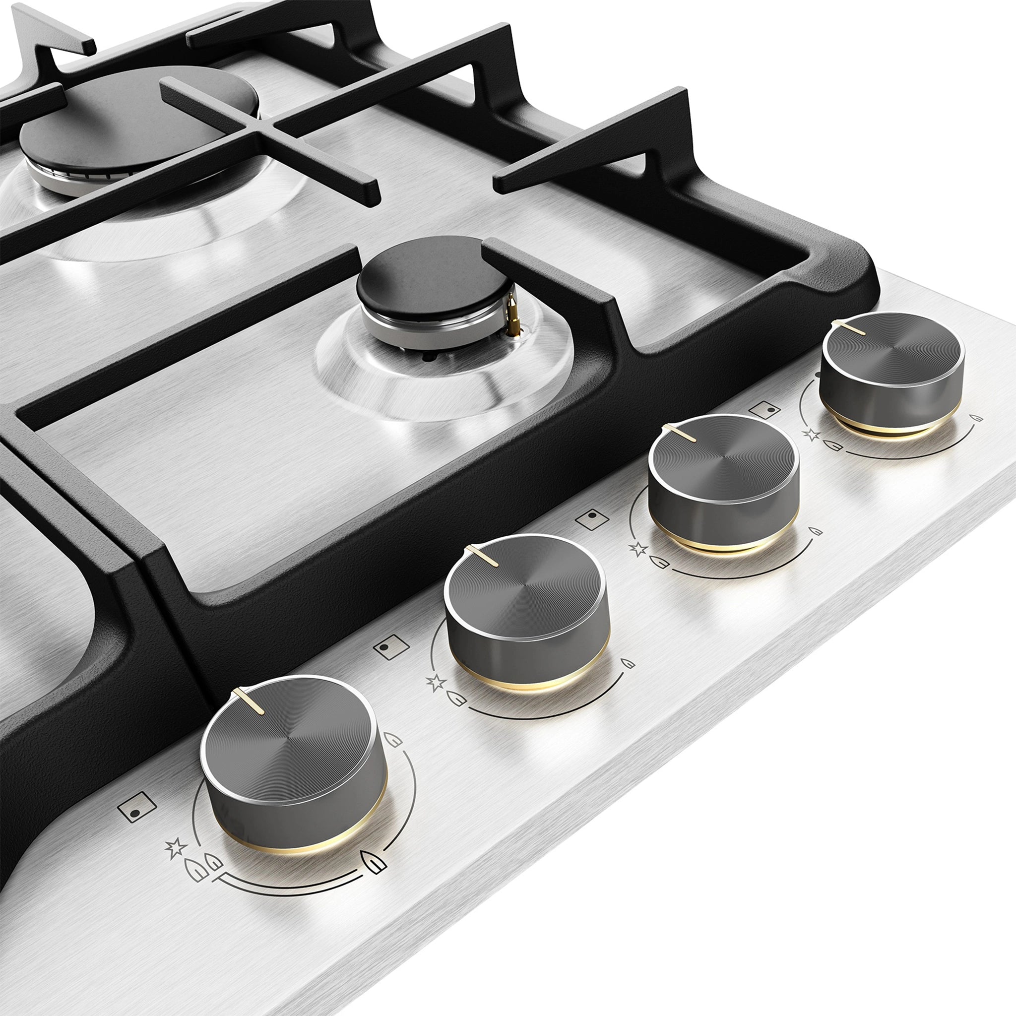 Electrolux 60cm Ultimate Taste 500 4-Burner Gas Cooktop EHG645SE, Detail View