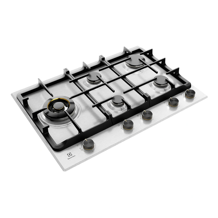 Electrolux 75cm Ultimate Taste 900 5-Burner Gas Cooktop EHG755SE, Angle View