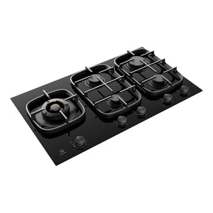 Electrolux 90cm Ultimate Taste 900 5-Burner Gas Cooktop EHG955BE, Angle View