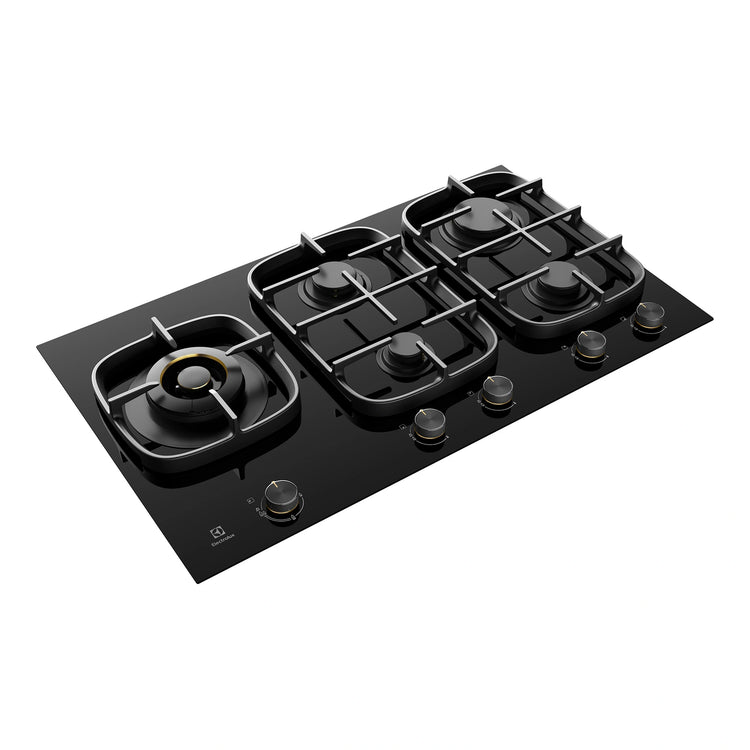 Electrolux 90cm Ultimate Taste 900 5-Burner Gas Cooktop EHG955BE, Angle View