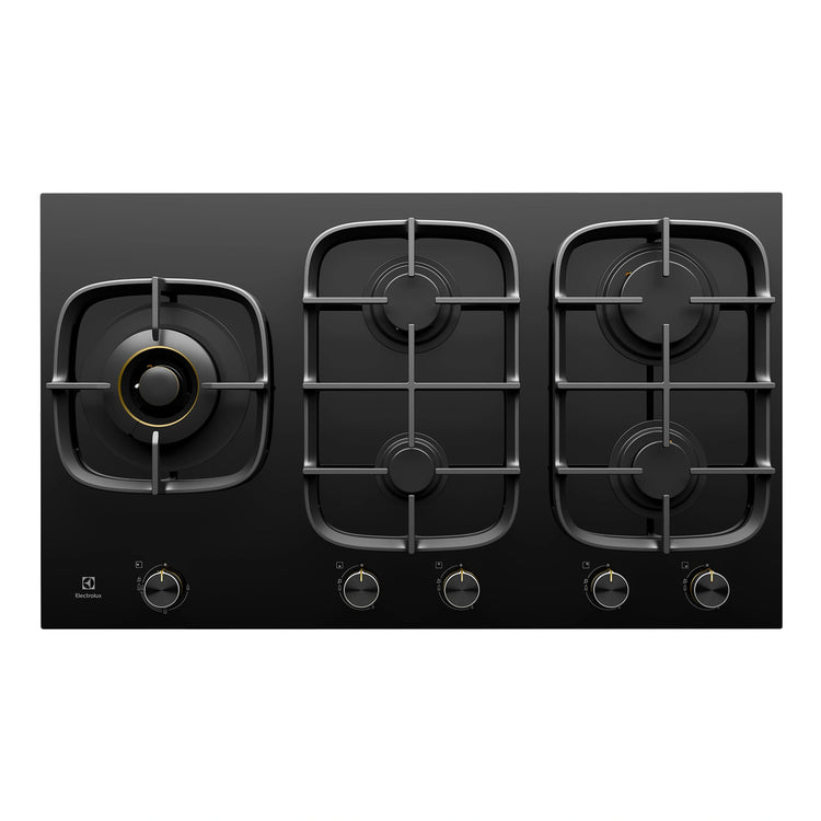 Electrolux 90cm Ultimate Taste 900 5-Burner Gas Cooktop EHG955BE, Front View