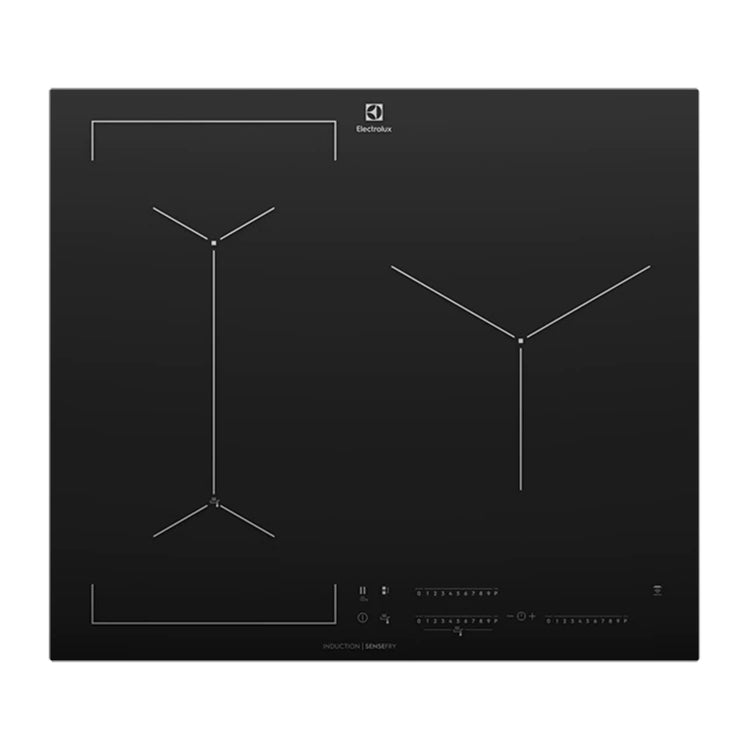 Electrolux 60cm UltimateTaste 700 3 Zone Induction Cooktop EHI635BE, Top view