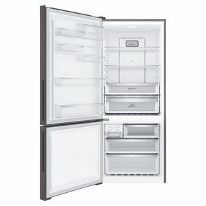 Electrolux 425L UltimateTaste 500 Bottom Freezer Fridge - Matte Black EBE4302BDL, Front View Door Open
