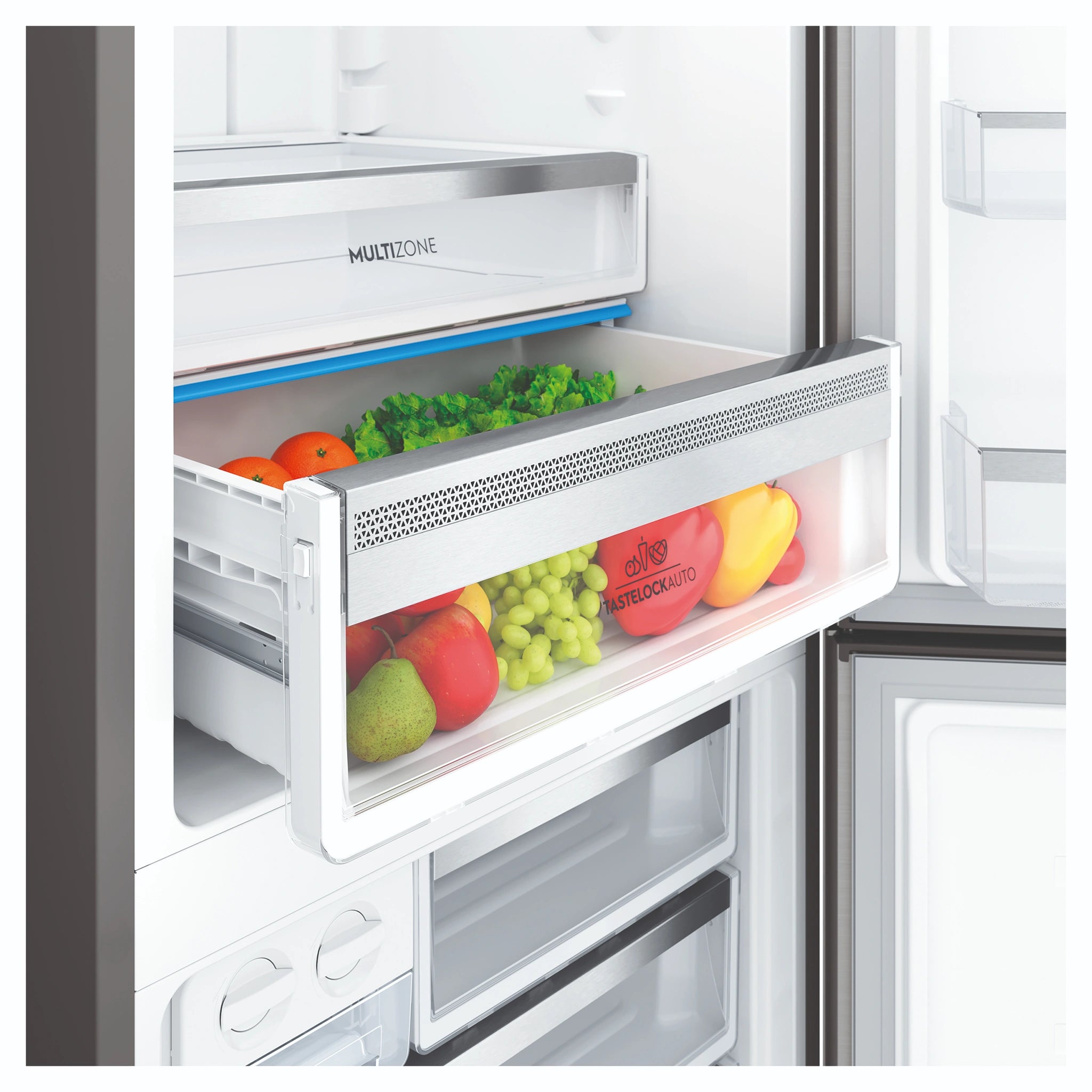 Electrolux 425L UltimateTaste 500 Bottom Freezer Fridge - Silver EBE4302SDR, Multizone View