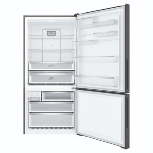 Electrolux 496L UltimateTaste 500 Bottom Freezer Fridge - Matte Black EBE5002BDR, Front View With Door Open