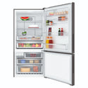 Electrolux 496L UltimateTaste 500 Bottom Freezer Fridge - Matte Black EBE5002BDR, Front View With Door Open Storages