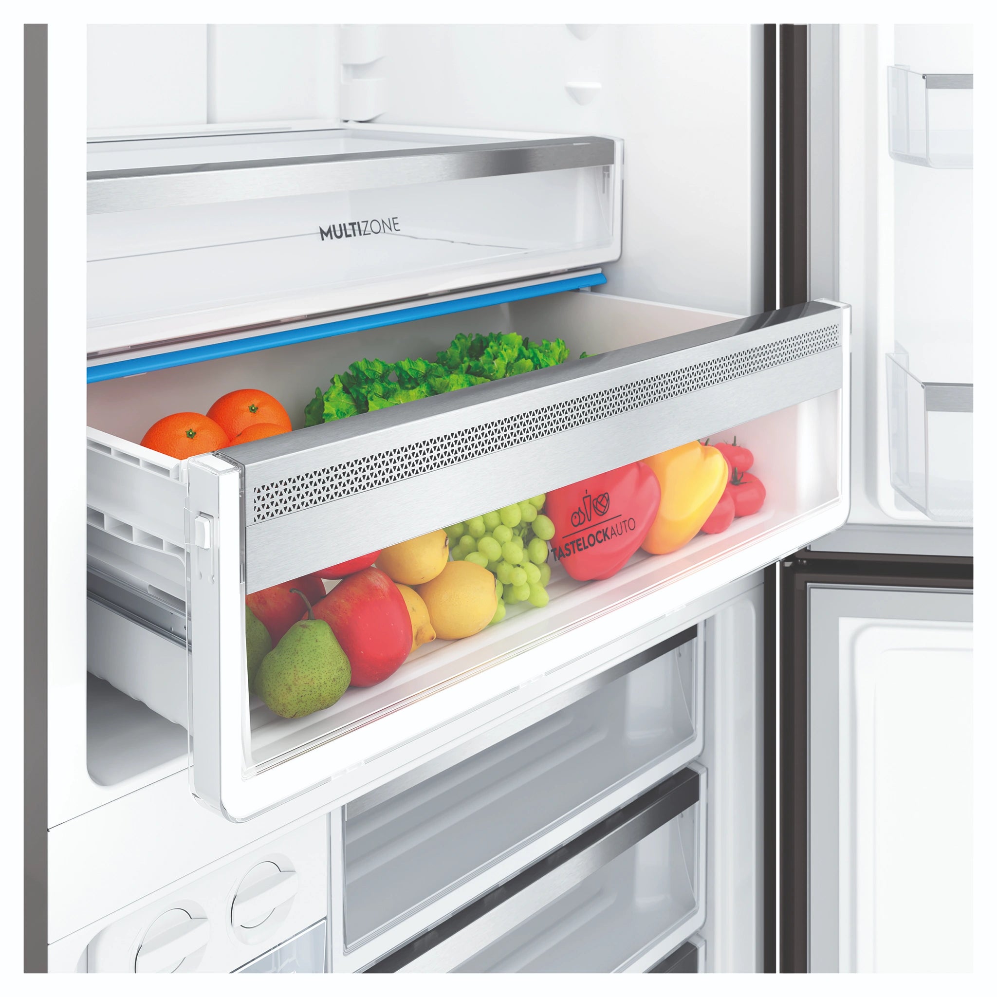 Electrolux 496L UltimateTaste 500 Bottom Freezer Fridge - Matte Black EBE5002BDR, Multizone View