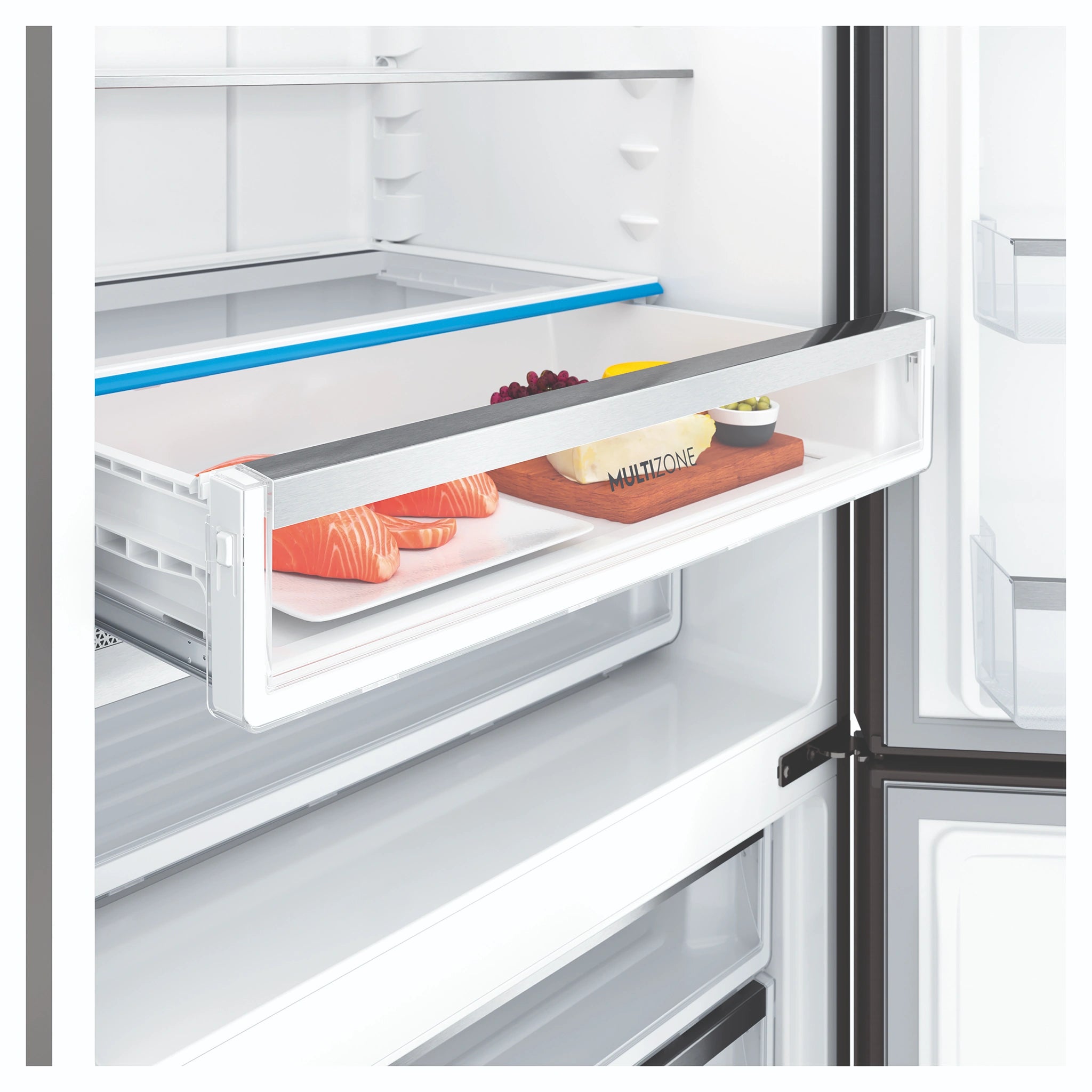 Electrolux 496L UltimateTaste 500 Bottom Freezer Fridge - Matte Black EBE5002BDR, Multizone View 2