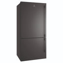 Electrolux 496L UltimateTaste 500 Bottom Freezer Fridge - Matte Black EBE5007BDL, Left Side View