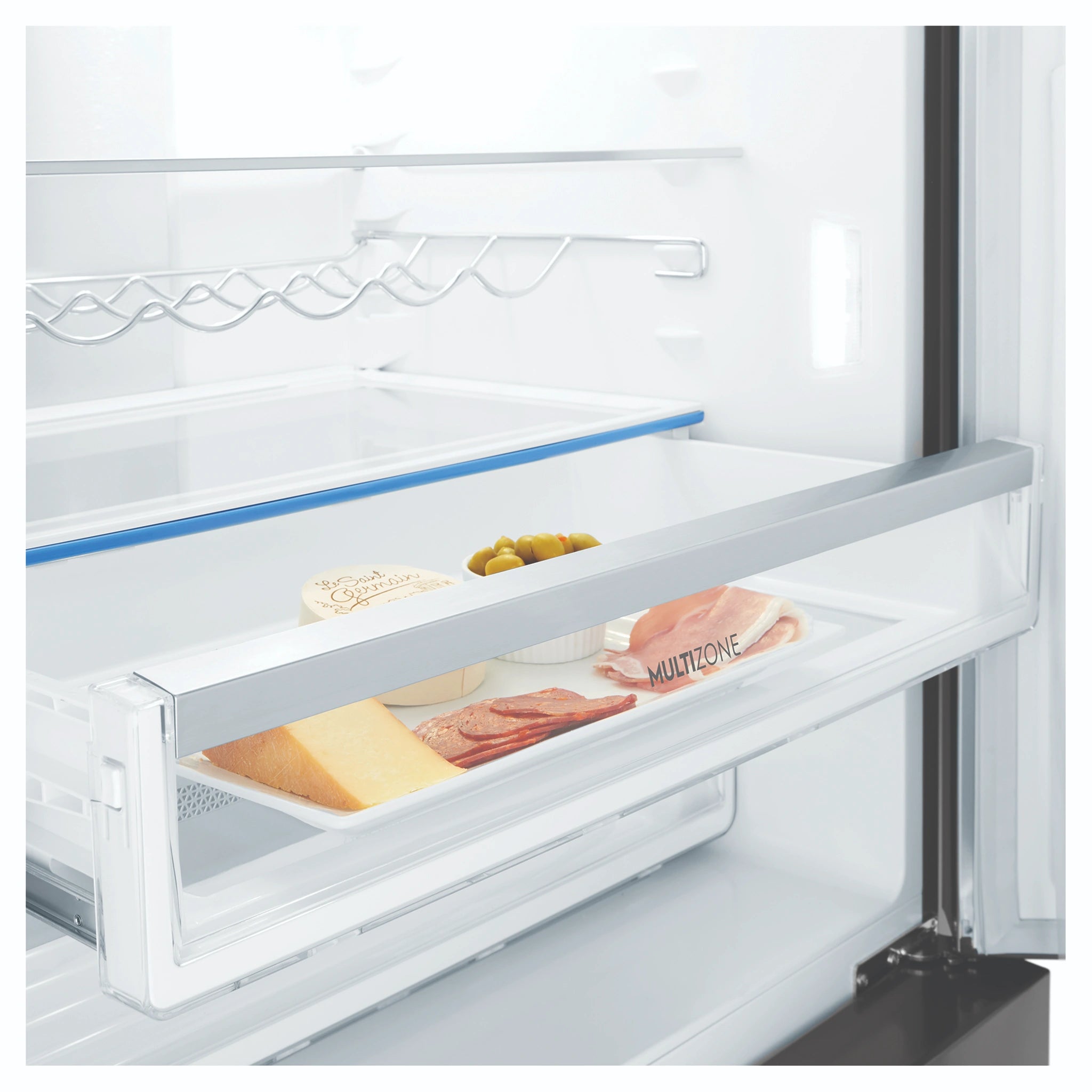 Electrolux 496L UltimateTaste 500 Bottom Freezer Fridge - Natural Stainless Steel EBE5307SCL, Multizone View