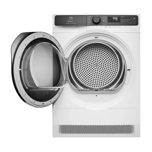 Electrolux 8kg 700 Series Heat Pump Dryer - White EDH803R7WC, Front View With Door Open