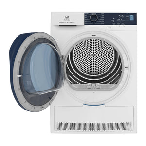 Electrolux 8kg White UltimateCare 500 Heat Pump Dryer EDH804U5WB, Front View With Door Open